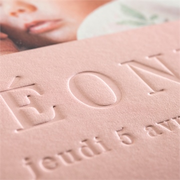 Faire-part naissance sa gravure - Détail du faire-part