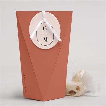 Boîte surprise mariage en terracotta