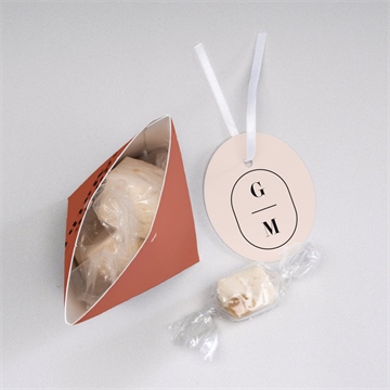 Boîte surprise mariage en terracotta - Intérieur de la boîte