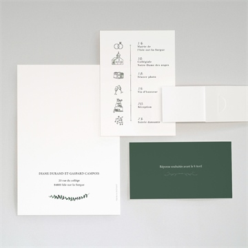 Faire-part mariage evidemment - Dos du faire-part