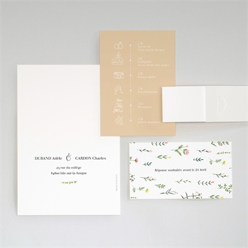 Faire-part mariage joie et couleurs - Dos du faire-part