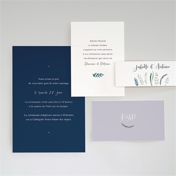 Faire-part mariage notre bouquet - Avant du faire-part