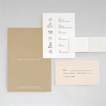 Faire-part mariage un grand jour - Dos du faire-part