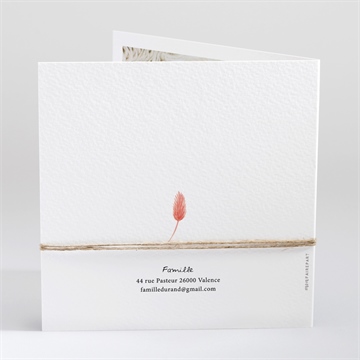 Faire-part naissance poésie - Dos du faire-part