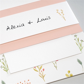 Faire-part mariage folie printanière - Détail du faire-part