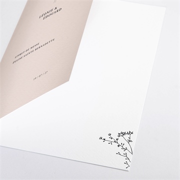 Livret de messe mariage delicatesse - Détail du livret