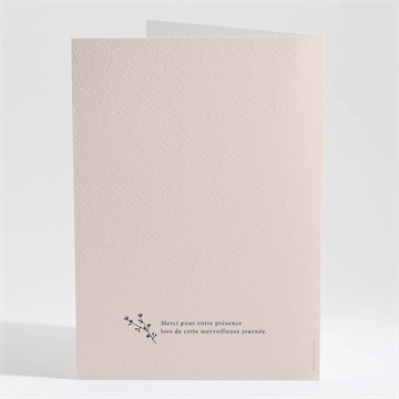 Livret de messe mariage delicatesse - Dos du livret