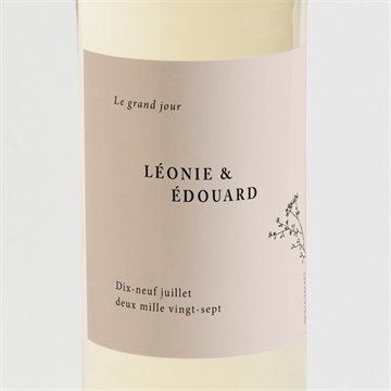 Etiquette de bouteille mariage delicatesse