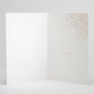 Livret de messe mariage rose gold - Intérieur du livret