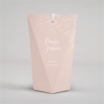 Boîte surprise mariage rose gold - Dos de la boîte