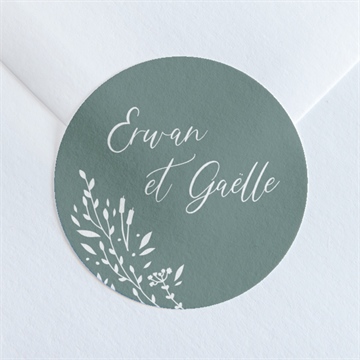 Sticker mariage elégante poésie