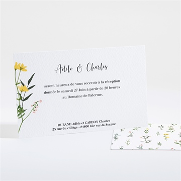Carton d'invitation mariage joie et couleurs