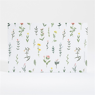 Carton d'invitation mariage joie et couleurs - Dos du carton