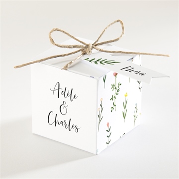 Boîte de dragées mariage joie et couleurs