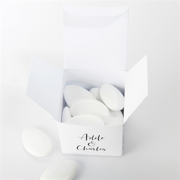 Boîte de dragées mariage joie et couleurs - Intérieur de la boîte