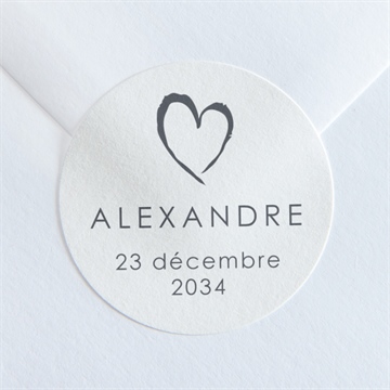 Sticker naissance notre coeur