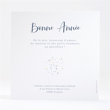 Carte de voeux voeux en or - Dos de la carte