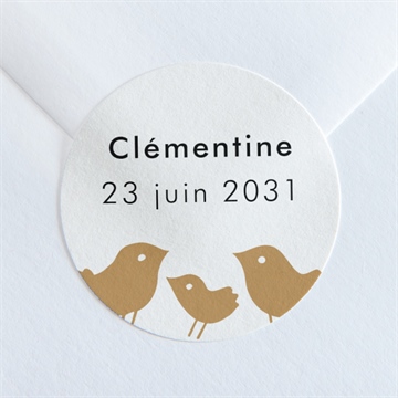 Sticker naissance petit nid
