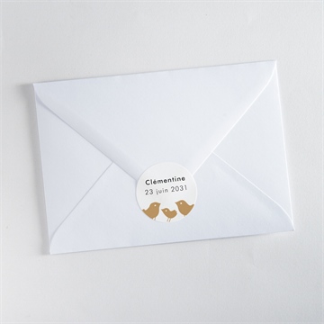 Sticker naissance petit nid - Mise en situation