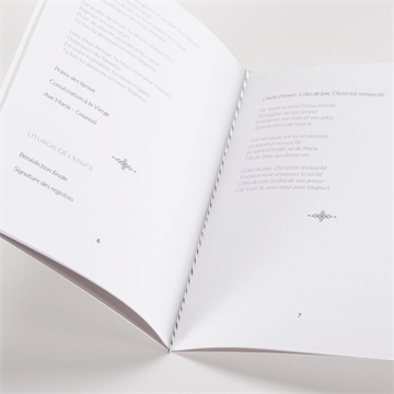 Livret de messe mariage nuances - Mise en situation