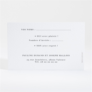 Carton réponse mariage l'arc-en-ciel - Dos du carton