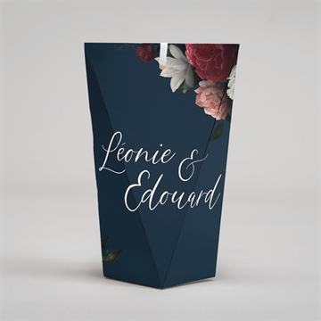 Boîte surprise mariage fleurs de nuit - Dos de la boîte