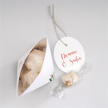 Boîte surprise mariage douceur printanière - Dessus de la boîte