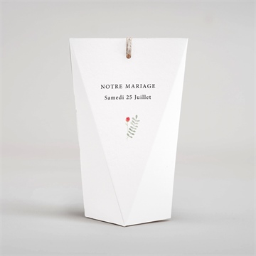 Boîte surprise mariage douceur printanière - Dos de la boîte