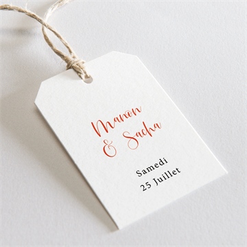 Etiquette mariage douceur printanière