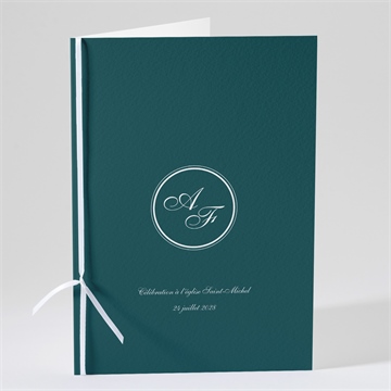 Livret de messe mariage monogramme