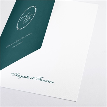 Livret de messe mariage monogramme - Détail du livret