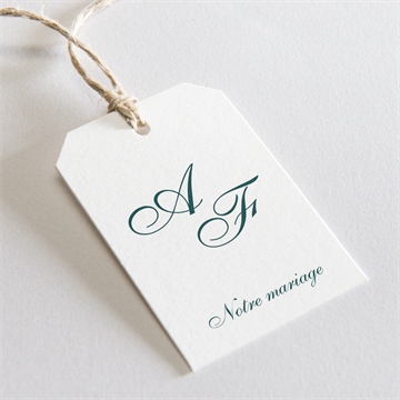 Etiquette mariage monogramme