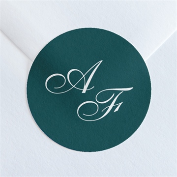 Sticker mariage monogramme