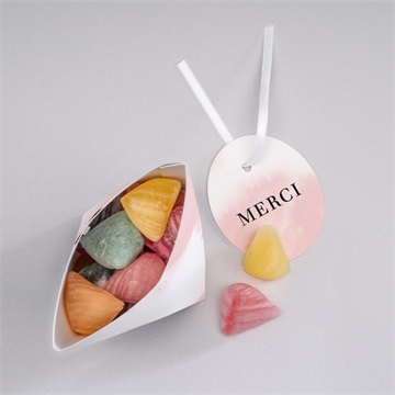 Boîte surprise mariage black et pastel - Dessus de la boîte