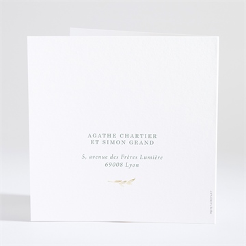 Faire-part mariage l'absolu - Dos du faire-part