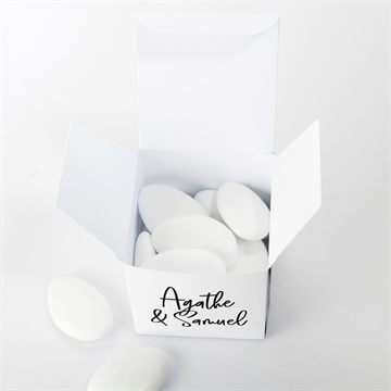Boîte de dragées mariage juste nous - Intérieur de la boîte