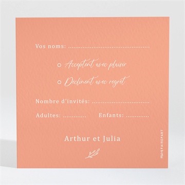 Carton réponse mariage fantasques - Dos du carton