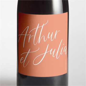 Etiquette de bouteille mariage fantasques