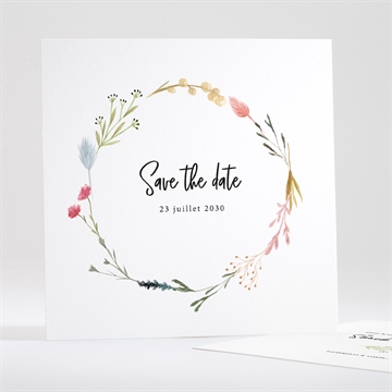 Save the Date mariage art champêtre bracelet