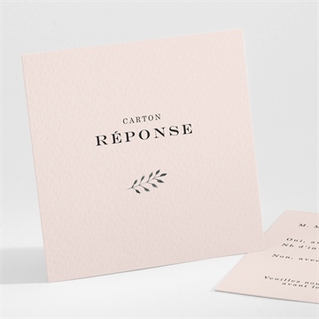 Carton réponse mariage en rose et blanc