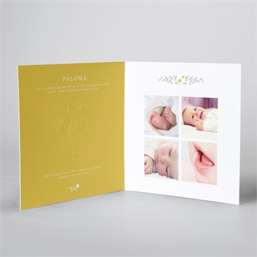 Faire-part naissance belle annonce - Intérieur du faire-part