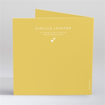 Faire-part naissance belle annonce - Dos du faire-part