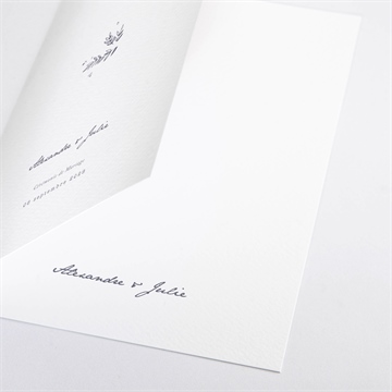 Livret de messe mariage feuillages - Détail du livret
