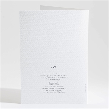 Livret de messe mariage feuillages - Dos du livret