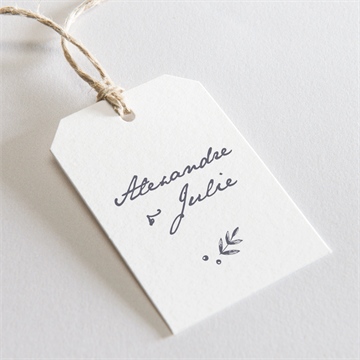 Etiquette mariage feuillages