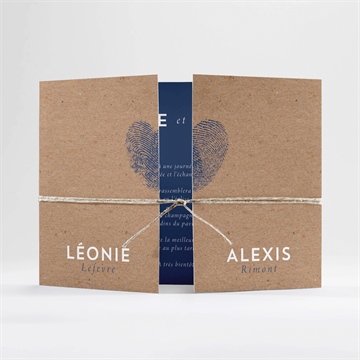 Faire-part mariage uniques empreintes