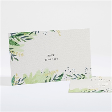 Carton réponse mariage univers végétal