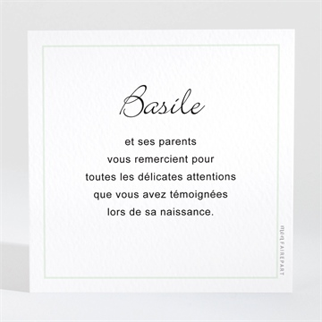 Remerciement naissance so cute - Dos de la carte