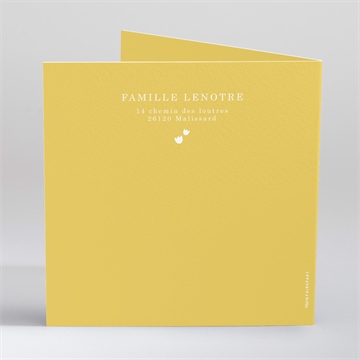 Faire-part communion profilé - Dos du faire-part