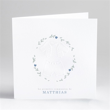 Faire-part communion tendre profil